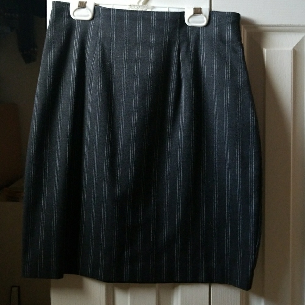 Gray striped skirt